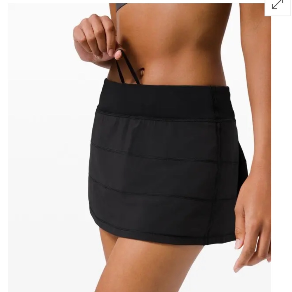 Lululemon Pace Rival Mid-Rise Tennis Skirt Color- Black